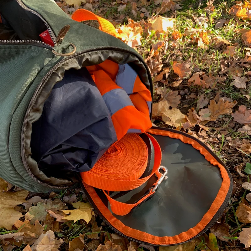 Dufflebag HUNTING KODURA Khaki mit orangenem Gurtband