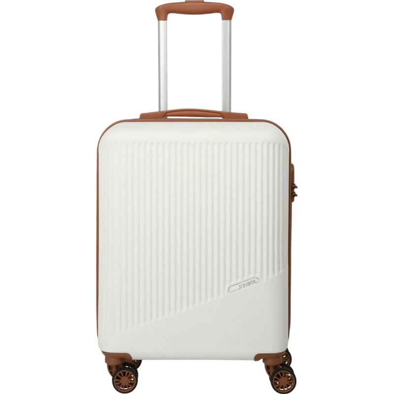 Travelite Bali 4-Rollen-Kabinentrolley S 55 cm -Weiss/cognac