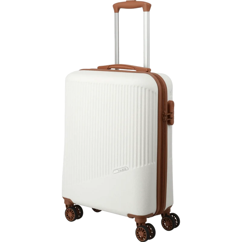 Travelite Bali 4-Rollen-Kabinentrolley S 55 cm -Weiss/cognac