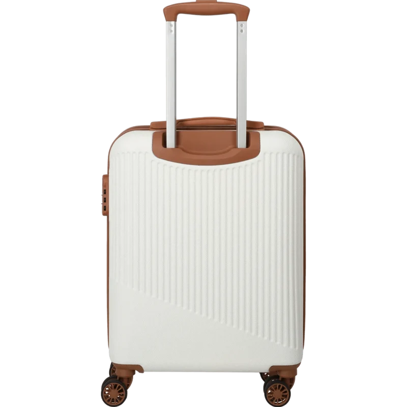 Travelite Bali 4-Rollen-Kabinentrolley S 55 cm -Weiss/cognac