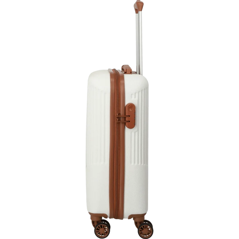 Travelite Bali 4-Rollen-Kabinentrolley S 55 cm -Weiss/cognac