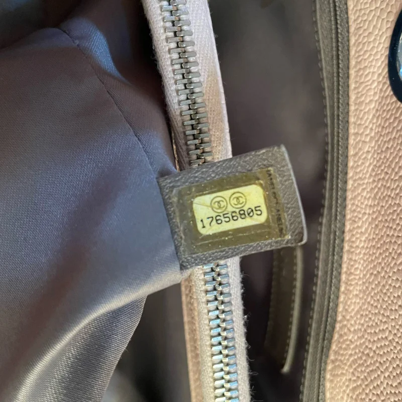 Chanel Kirschblütenrosa Grand Shopping Tote GST Tasche aus Kaviarleder mit silberner Hardware