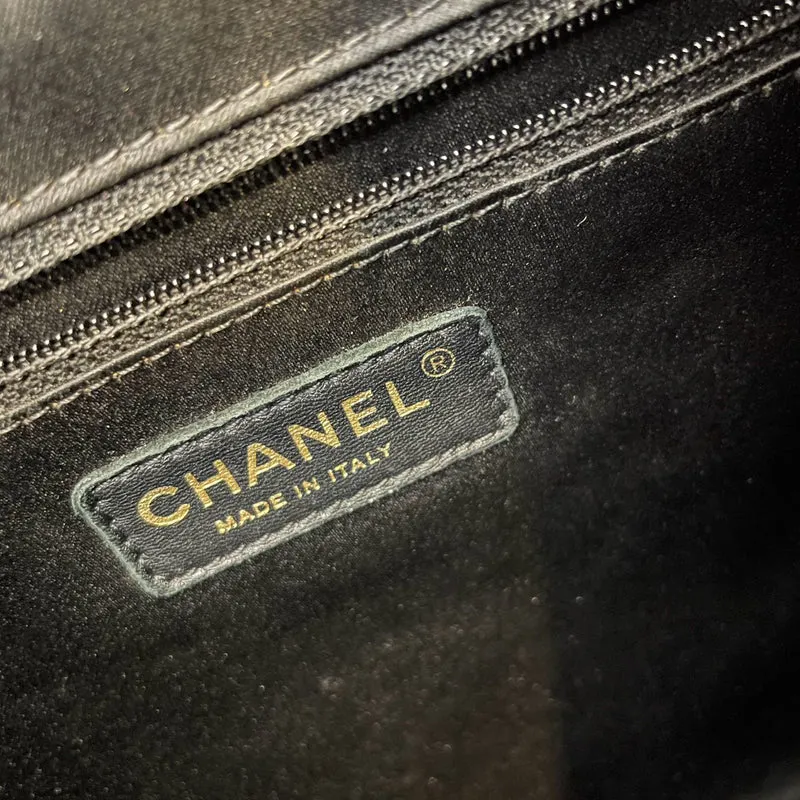 Chanel Large Grand Shopping Tote schwarze GST-Tasche aus Kaviarleder mit goldener Hardware