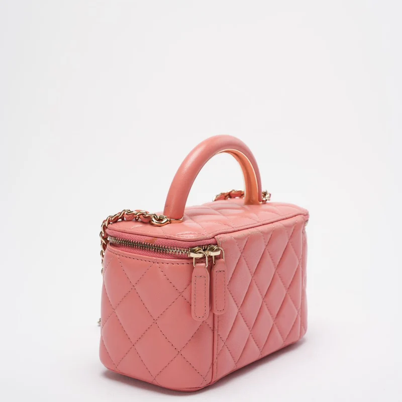 Chanel Vanity Rechteckige Henkeltasche Pink