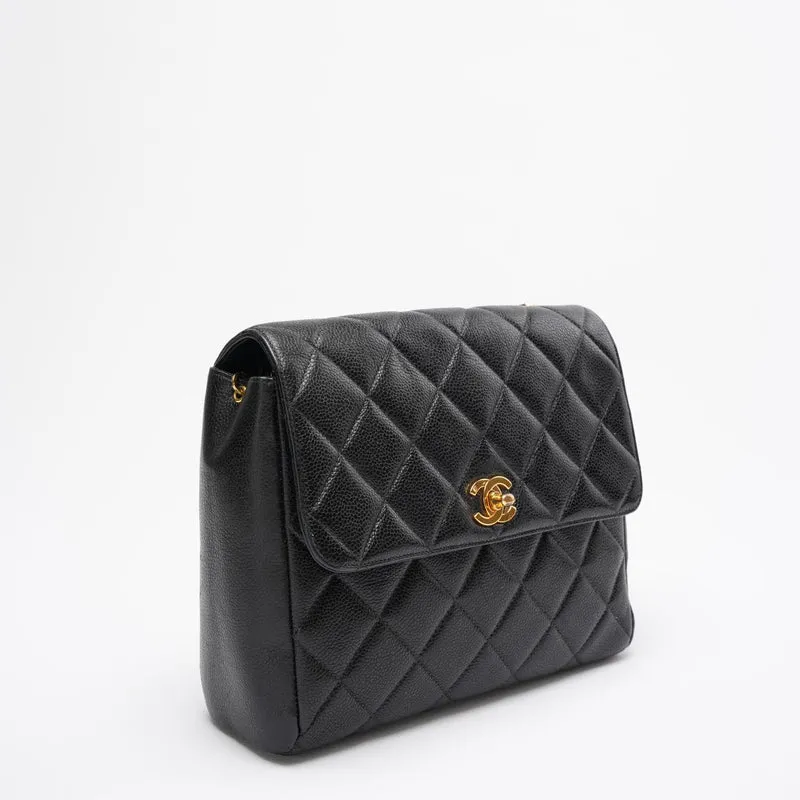 Chanel Vintage Classic Kelly Single Flap Bag – Schwarzer Kaviar