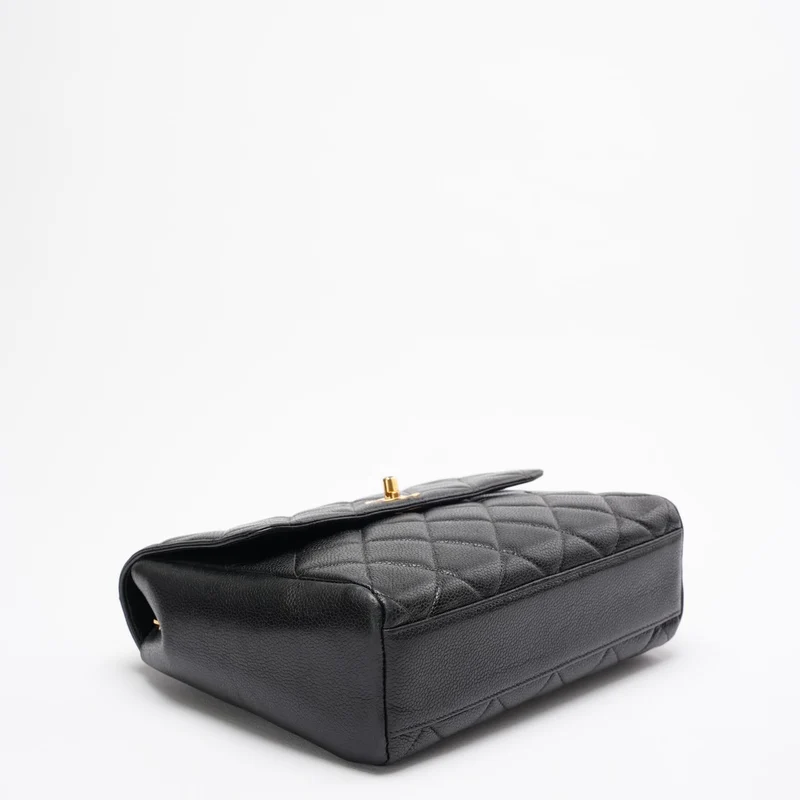 Chanel Vintage Classic Kelly Single Flap Bag – Schwarzer Kaviar