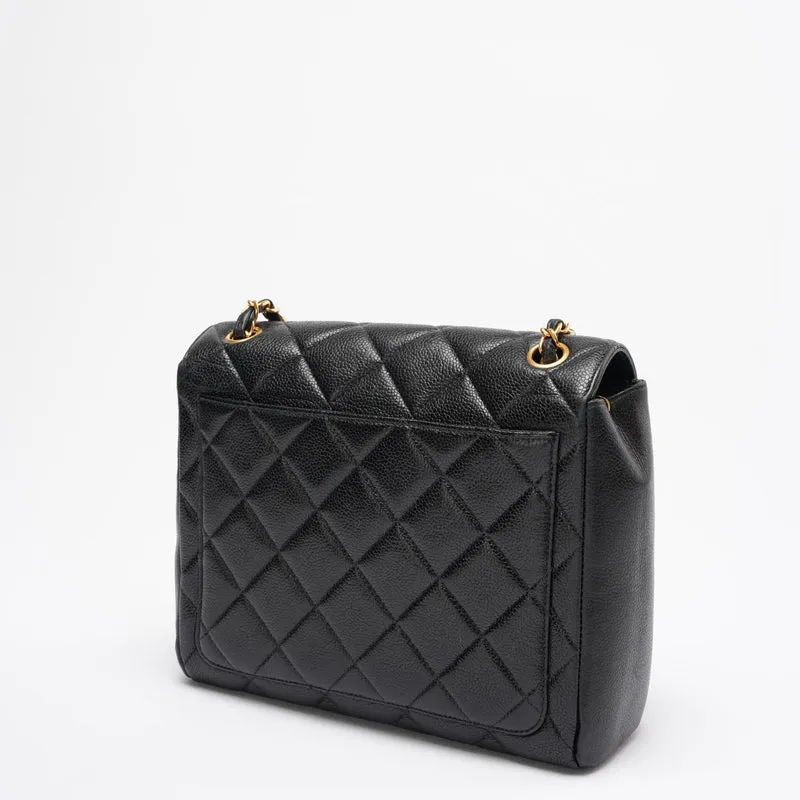 Chanel Vintage Classic Kelly Single Flap Bag – Schwarzer Kaviar