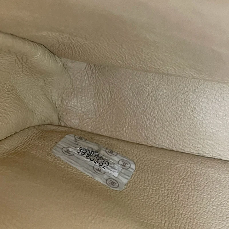 Chanel Vintage Doppelseitige klassische Flap Bag Beige