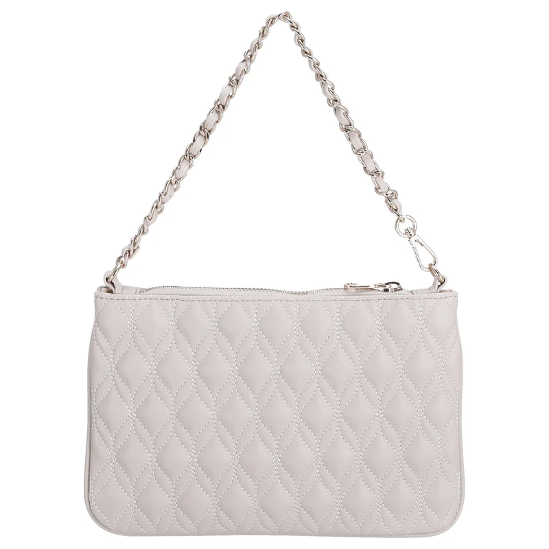 Guess Maxine Quilted Flat Pouch - Schultertasche 24 cm (light taupe)