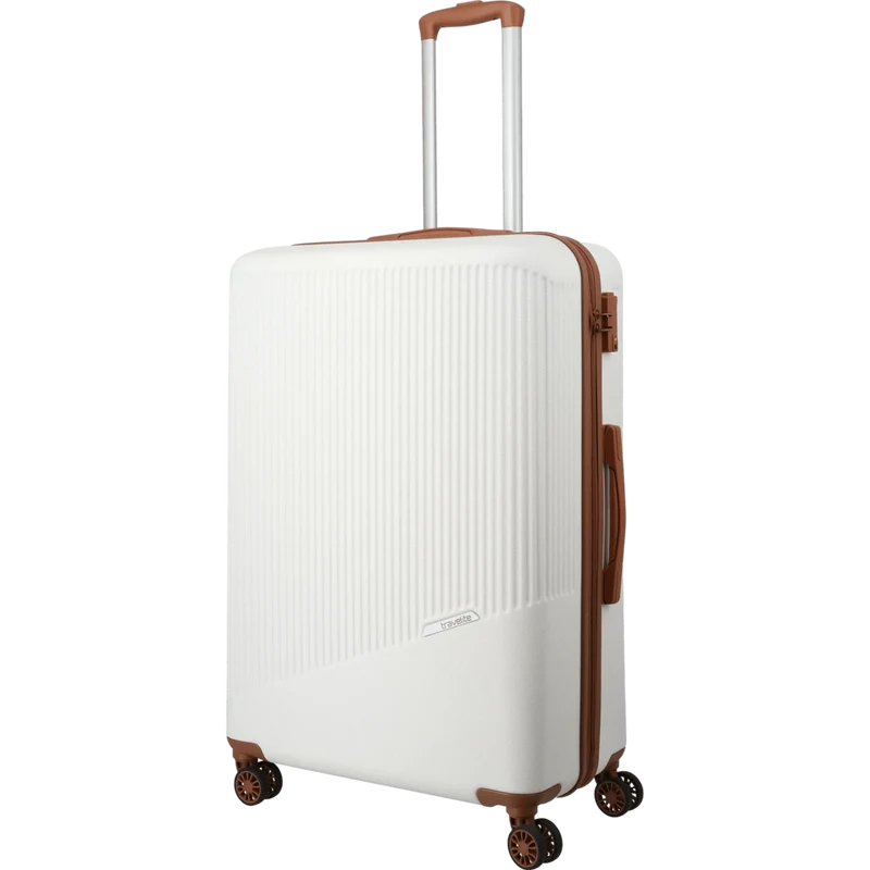 Travelite Bali 4-Rollen Kofferset 3tlg. -Weiss/Cognac