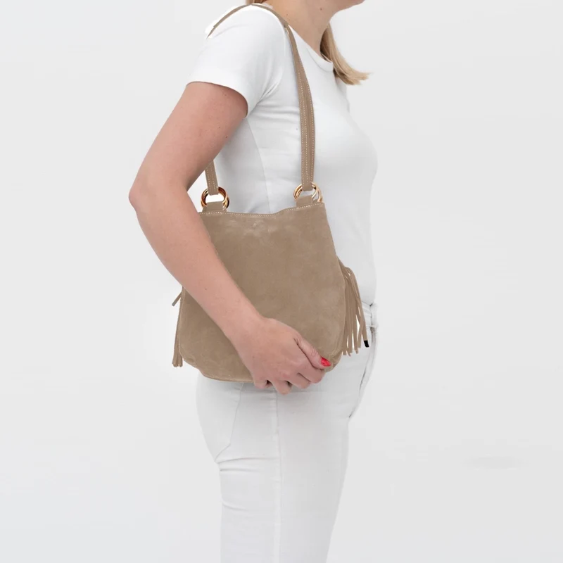 Handtasche TASSELBAG -Cappucino-