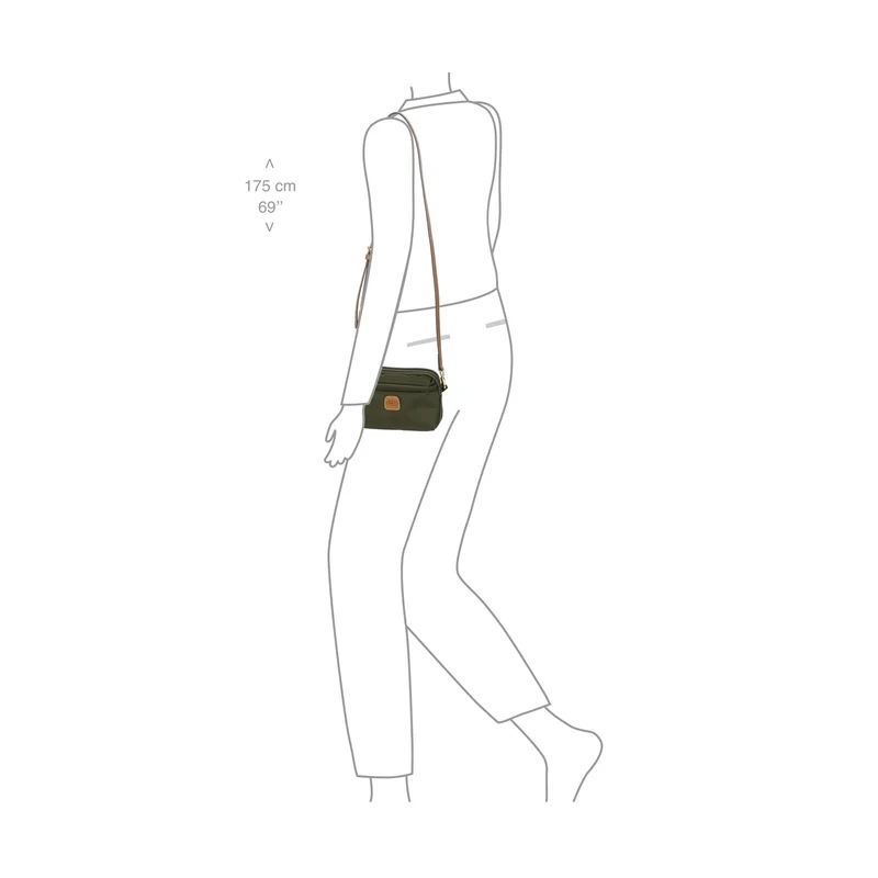 Brics X-Collection - Umhängetasche S 18 cm (olive)