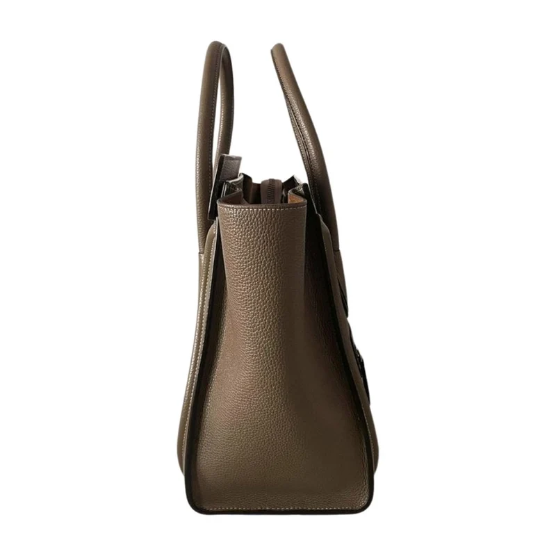 CELINE Micro Luggage Lederhandtasche in Grau