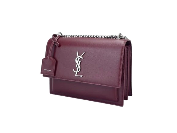 Saint Laurent Sunset Tasche in Burgunderrot