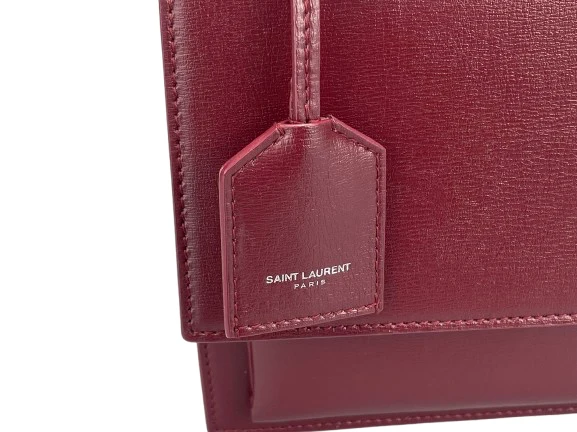 Saint Laurent Sunset Tasche in Burgunderrot