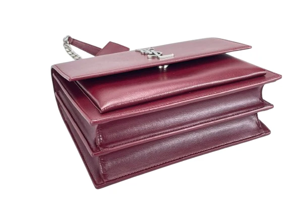 Saint Laurent Sunset Tasche in Burgunderrot