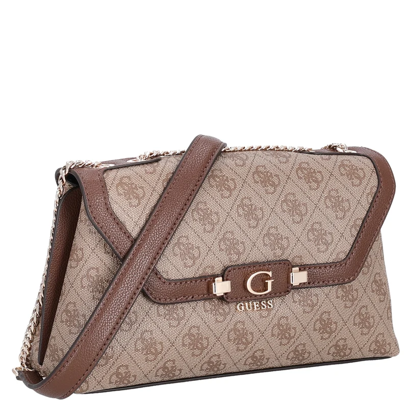 Guess Lindsey XBody Flap - Umhängetasche 27 cm (latte logo)