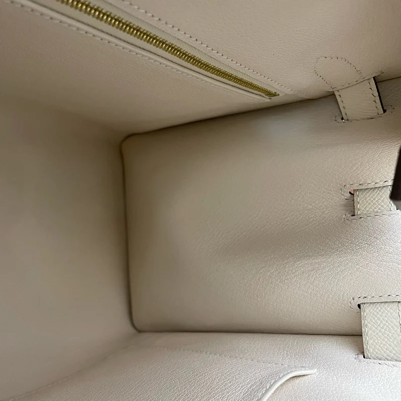Hermes Birkin 30 Sellier Tasche aus Nata Epsom Leder mit goldener Hardware