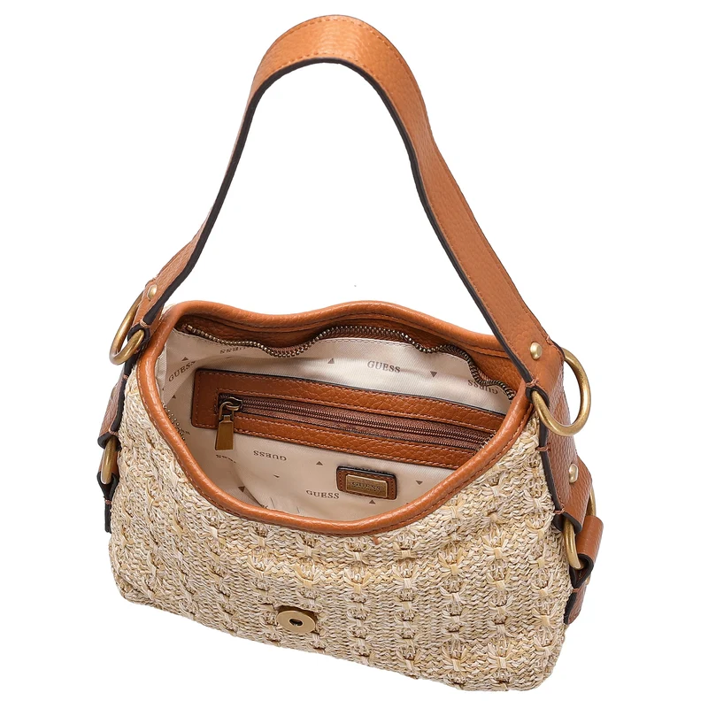 Guess Camden Mini - Schultertasche (natural/cognac)