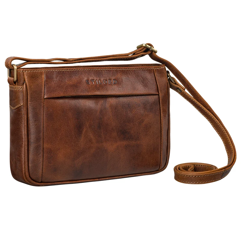 "Honey" Vintage Handtasche Damen Klein Leder