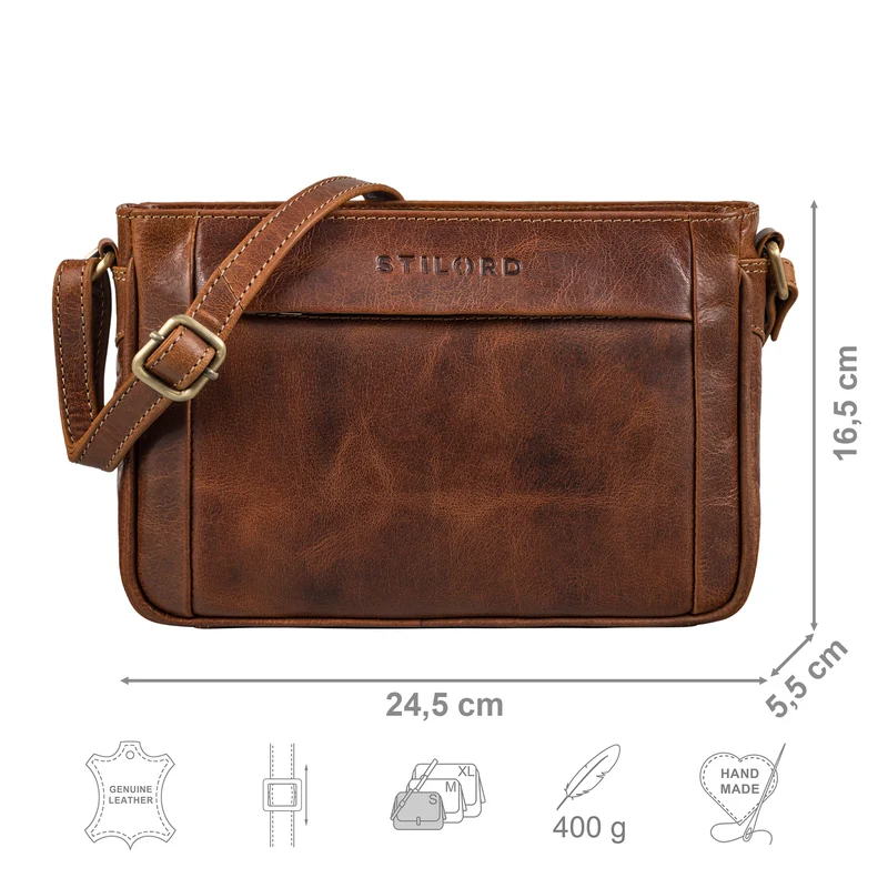 "Honey" Vintage Handtasche Damen Klein Leder