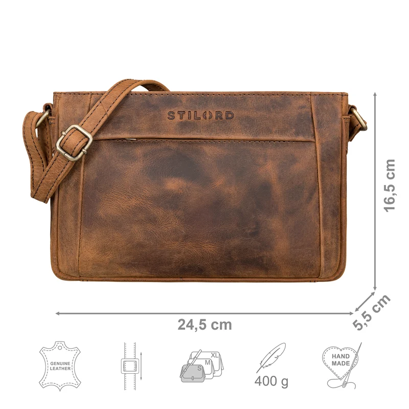 "Honey" Vintage Handtasche Damen Klein Leder