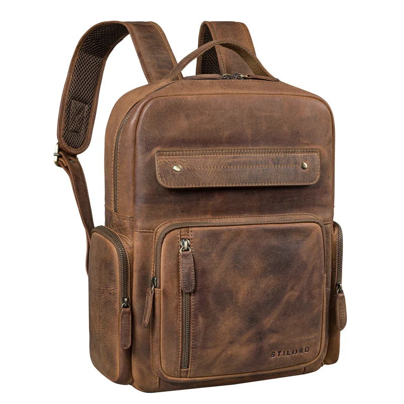 "Blaze" Vintage Leder Rucksack Herren Damen Groß
