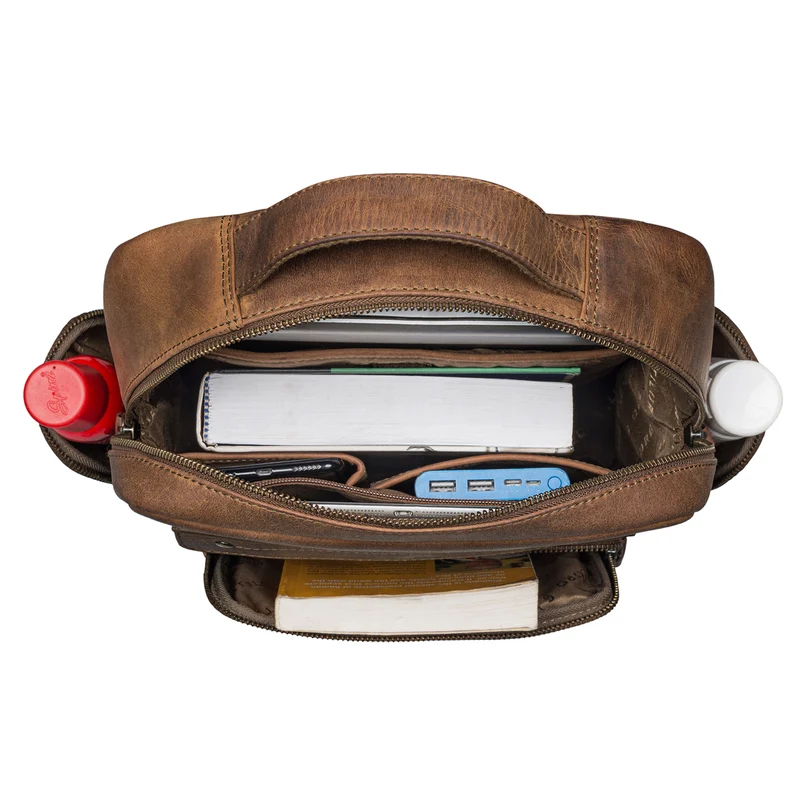"Blaze" Vintage Leder Rucksack Herren Damen Groß
