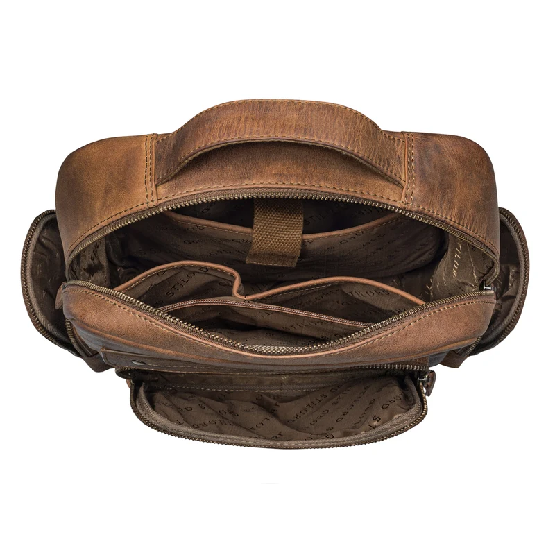 "Blaze" Vintage Leder Rucksack Herren Damen Groß