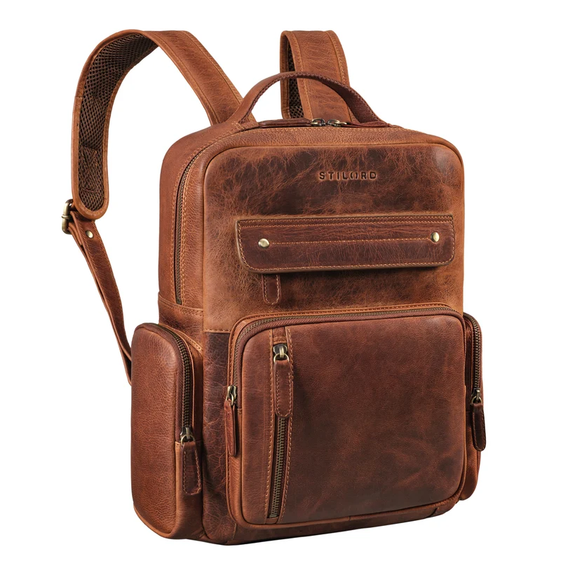 "Blaze" Vintage Leder Rucksack Herren Damen Groß