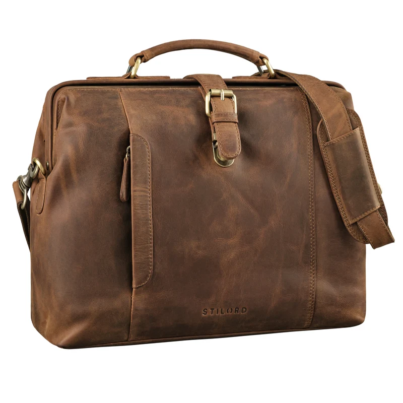 "Casey" Vintage Handtasche Leder Damen Herren Arzttasche