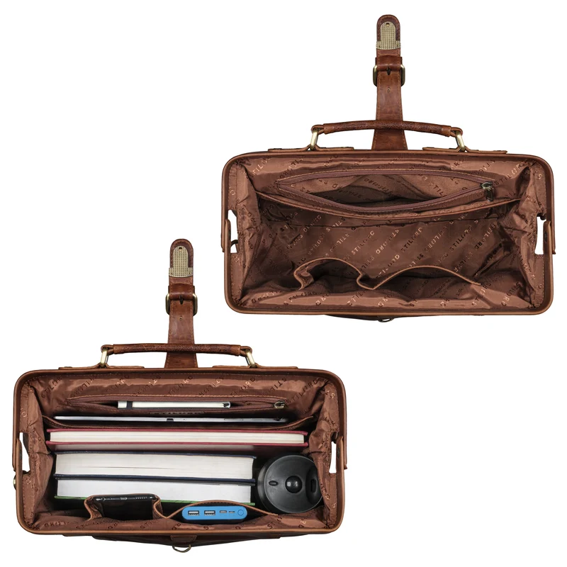 "Casey" Vintage Handtasche Leder Damen Herren Arzttasche