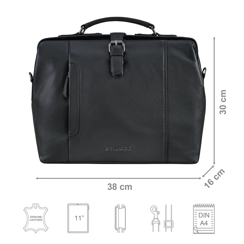 "Casey" Vintage Handtasche Leder Damen Herren Arzttasche