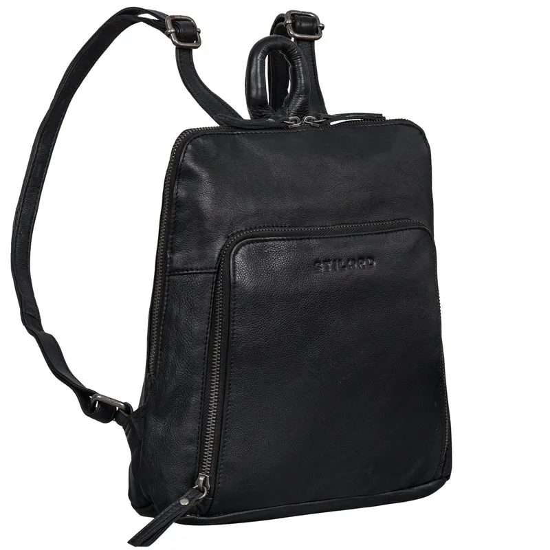 "Sally" Vintage Rucksack Damen Leder Klein