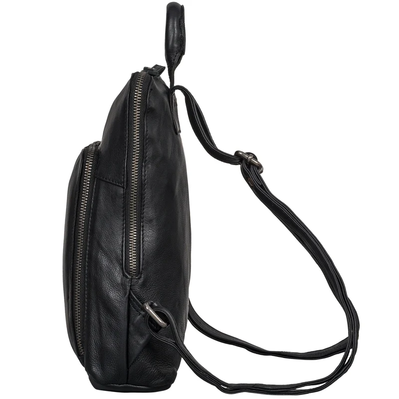 "Sally" Vintage Rucksack Damen Leder Klein