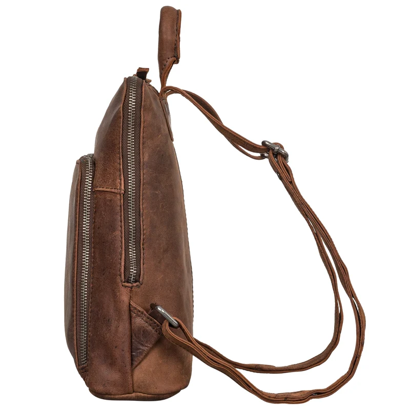 "Sally" Vintage Rucksack Damen Leder Klein