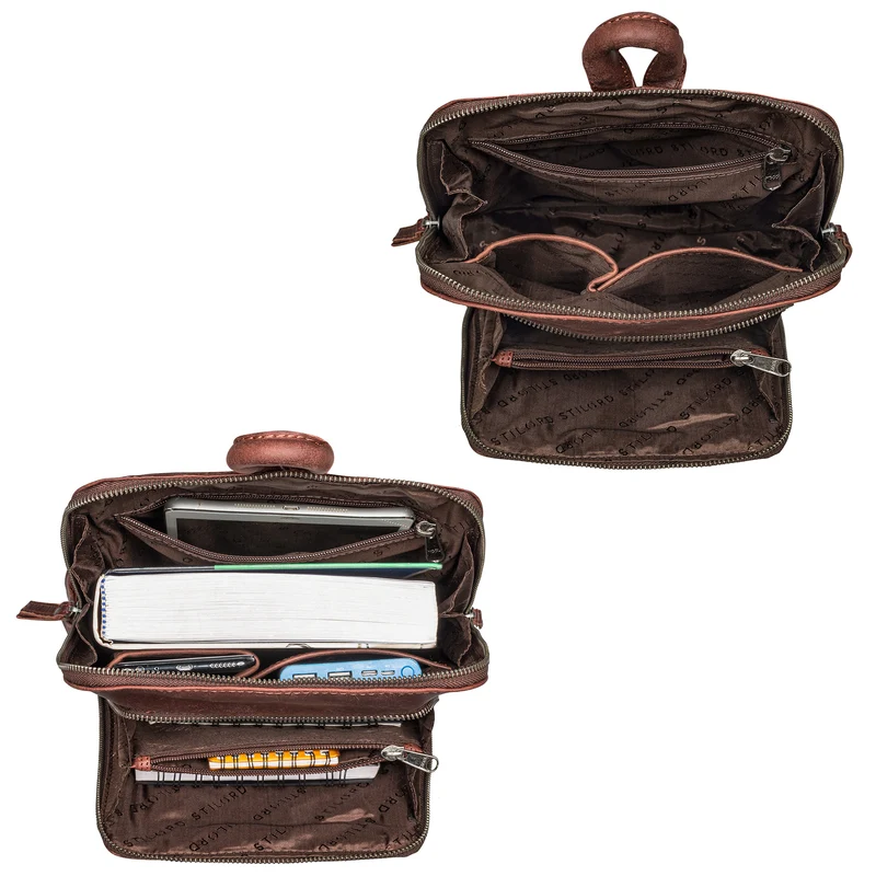 "Sally" Vintage Rucksack Damen Leder Klein