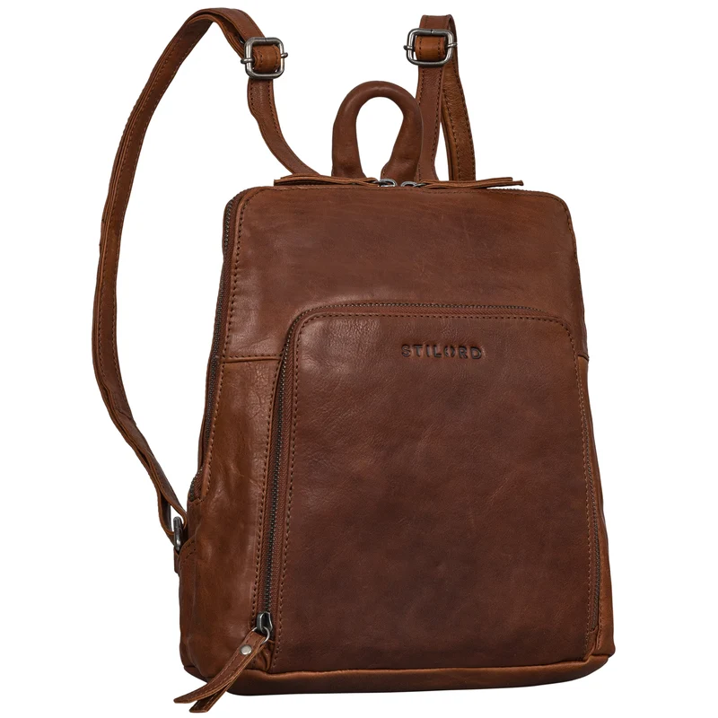 "Sally" Vintage Rucksack Damen Leder Klein