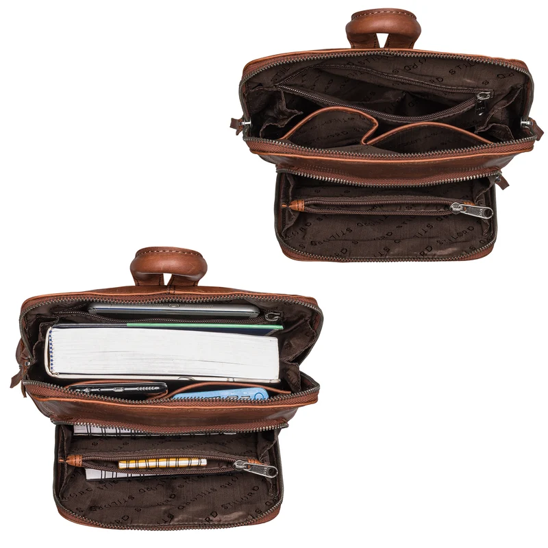 "Sally" Vintage Rucksack Damen Leder Klein
