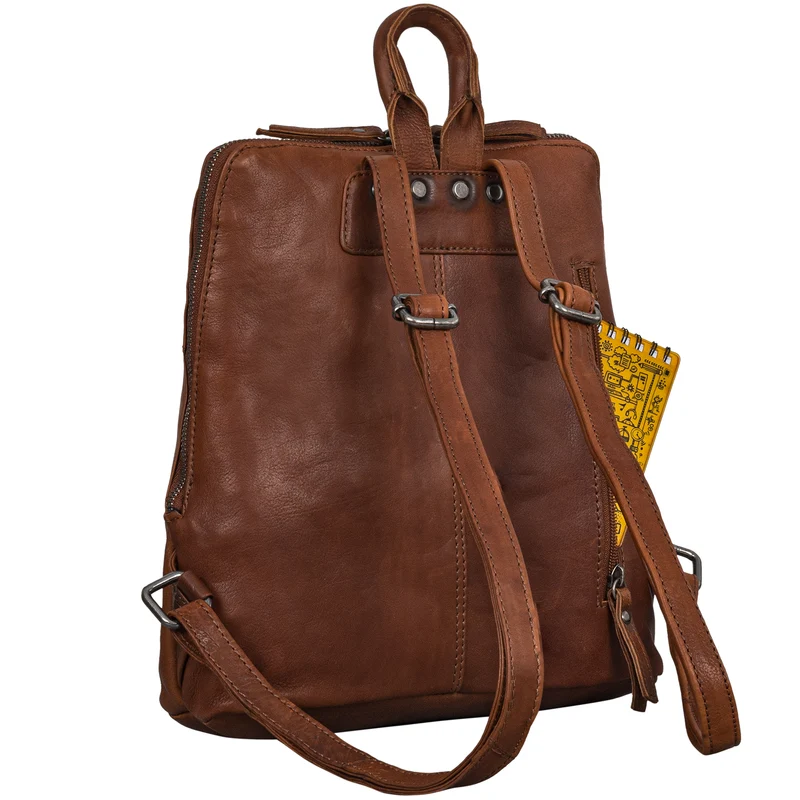"Sally" Vintage Rucksack Damen Leder Klein