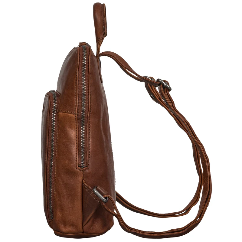 "Sally" Vintage Rucksack Damen Leder Klein