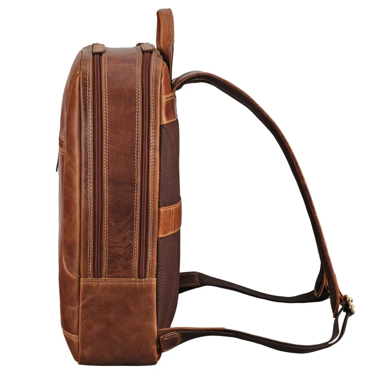 "Bradley" Vintage Laptoprucksack 15,6 Zoll Leder