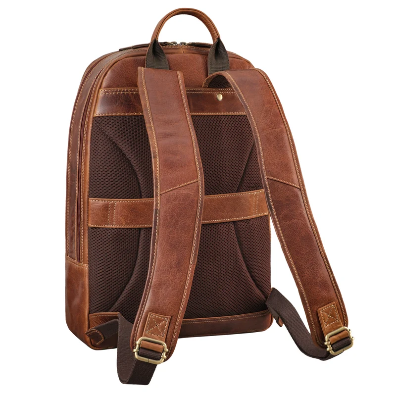 "Bradley" Vintage Laptoprucksack 15,6 Zoll Leder