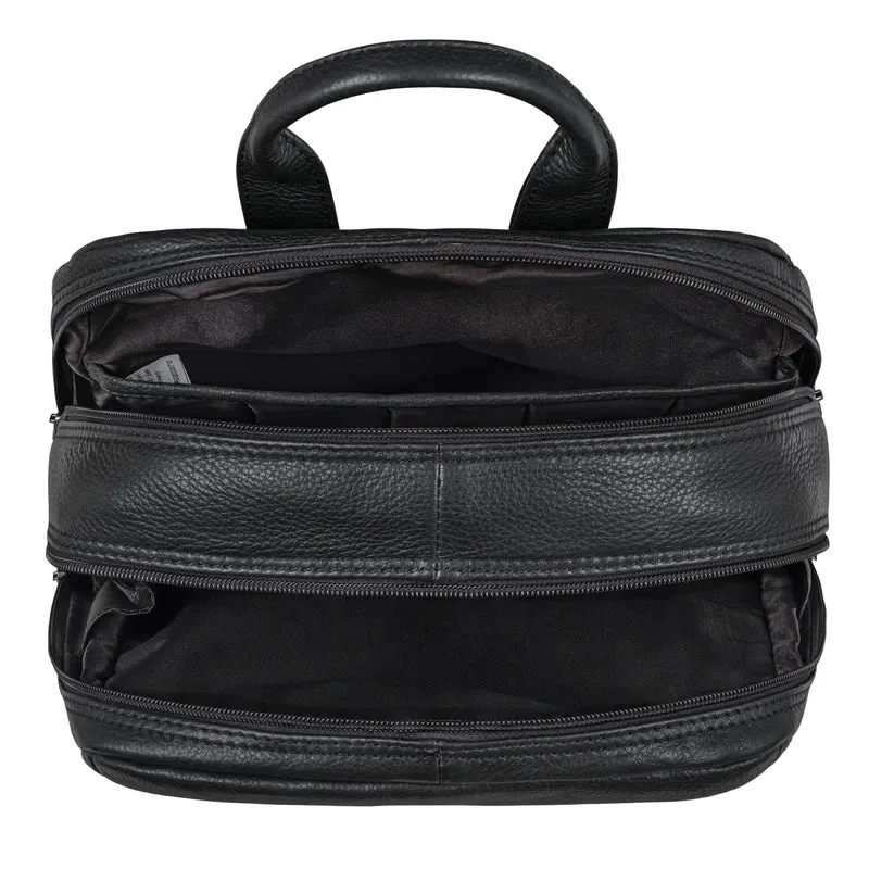 "Bradley" Vintage Laptoprucksack 15,6 Zoll Leder