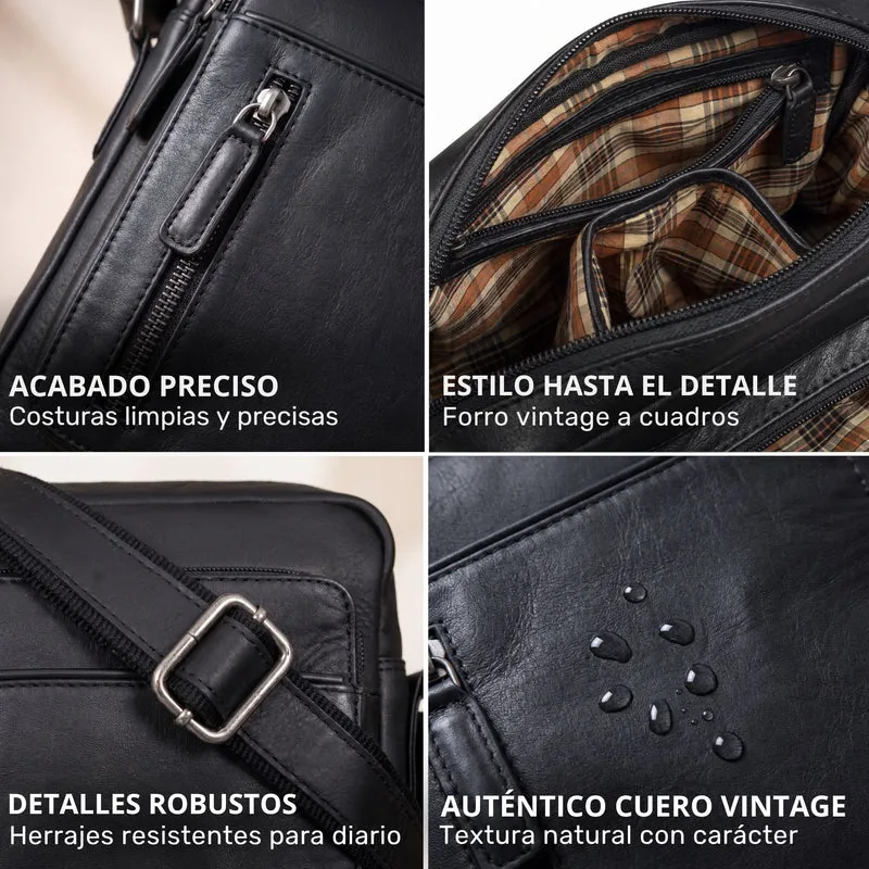 "Dain" Schultertasche Herren Leder Klein Umhängetasche