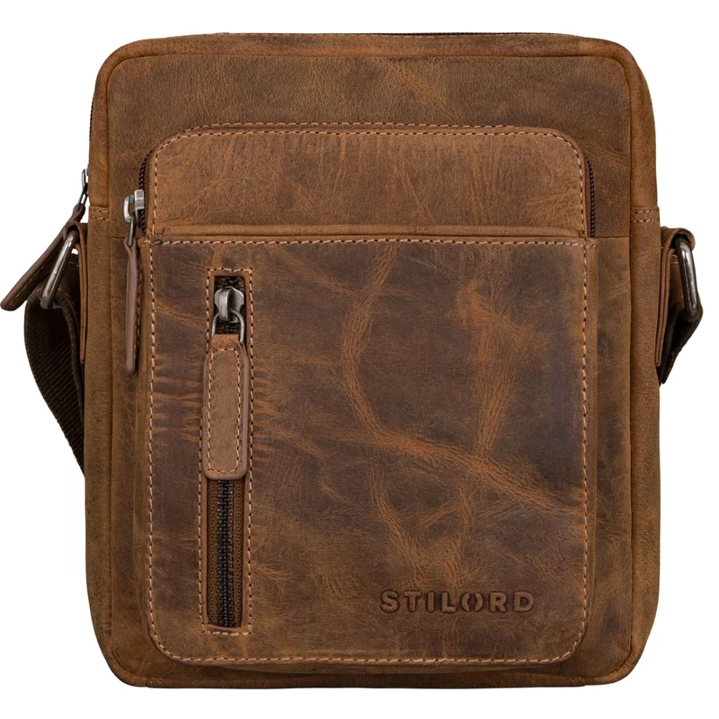 "Dain" Schultertasche Herren Leder Klein Umhängetasche