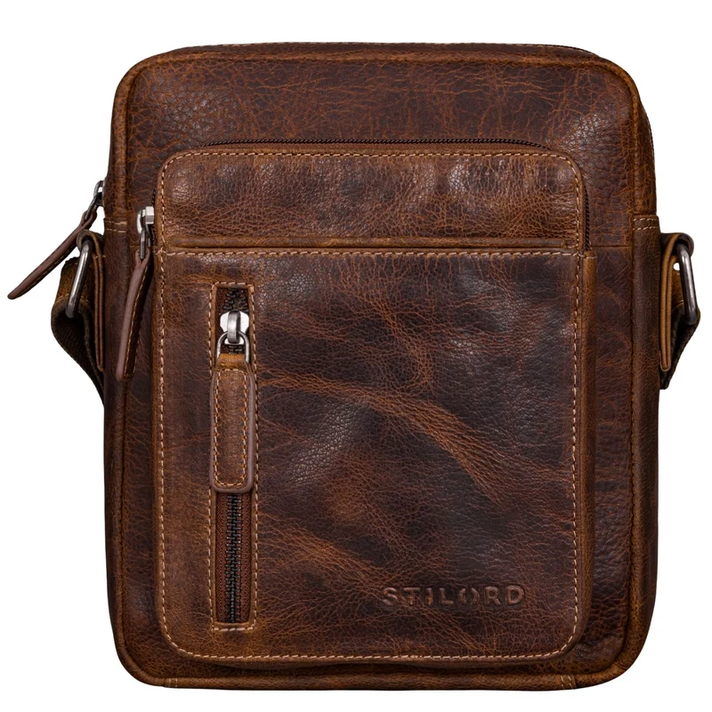 "Dain" Schultertasche Herren Leder Klein Umhängetasche