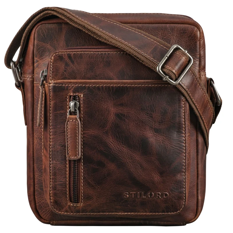"Dain" Schultertasche Herren Leder Klein Umhängetasche