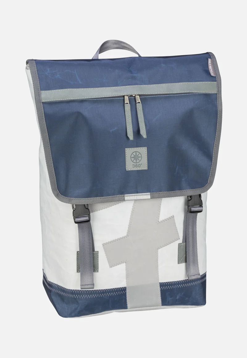 Landgang Weiß/Blau mit grauer Zahl - Rucksack
