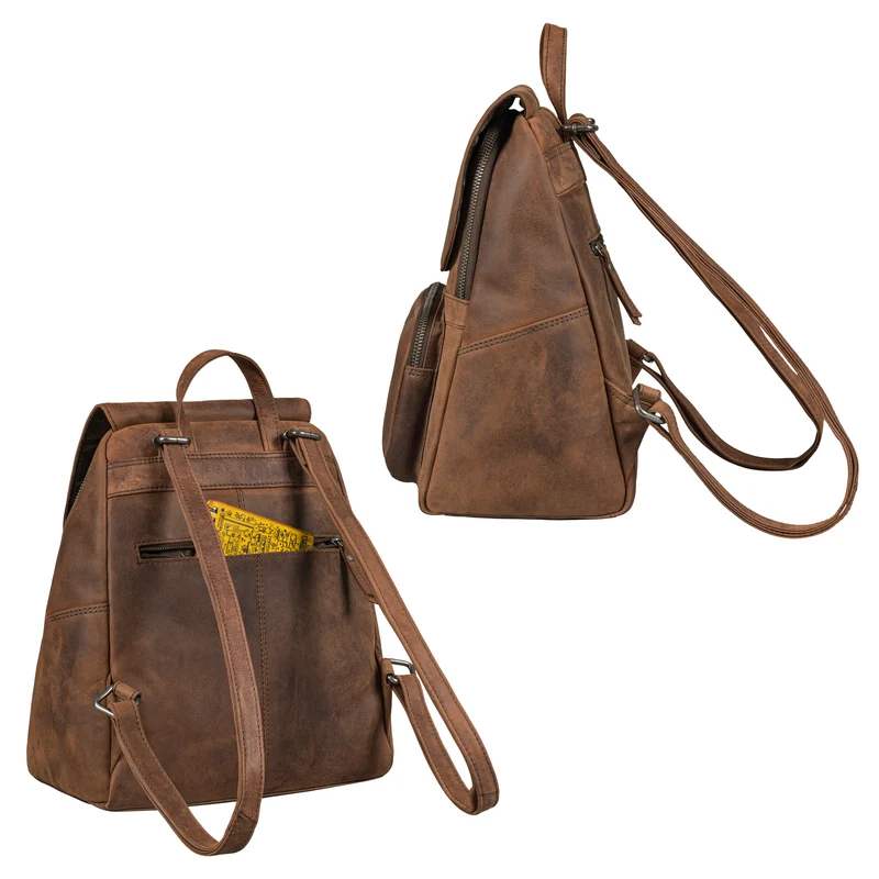 STILORD “Ellie“ Eleganter City-Rucksack für Damen aus Echt-Leder klein